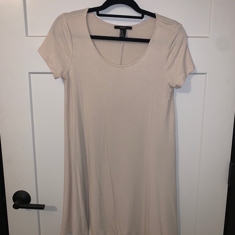 Forever 21 Cream T-Shirt Dress